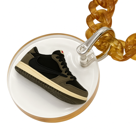 Jordan 1 Retrô Low OG SP Travis Scott + Cuban Link Marrom Translúcido